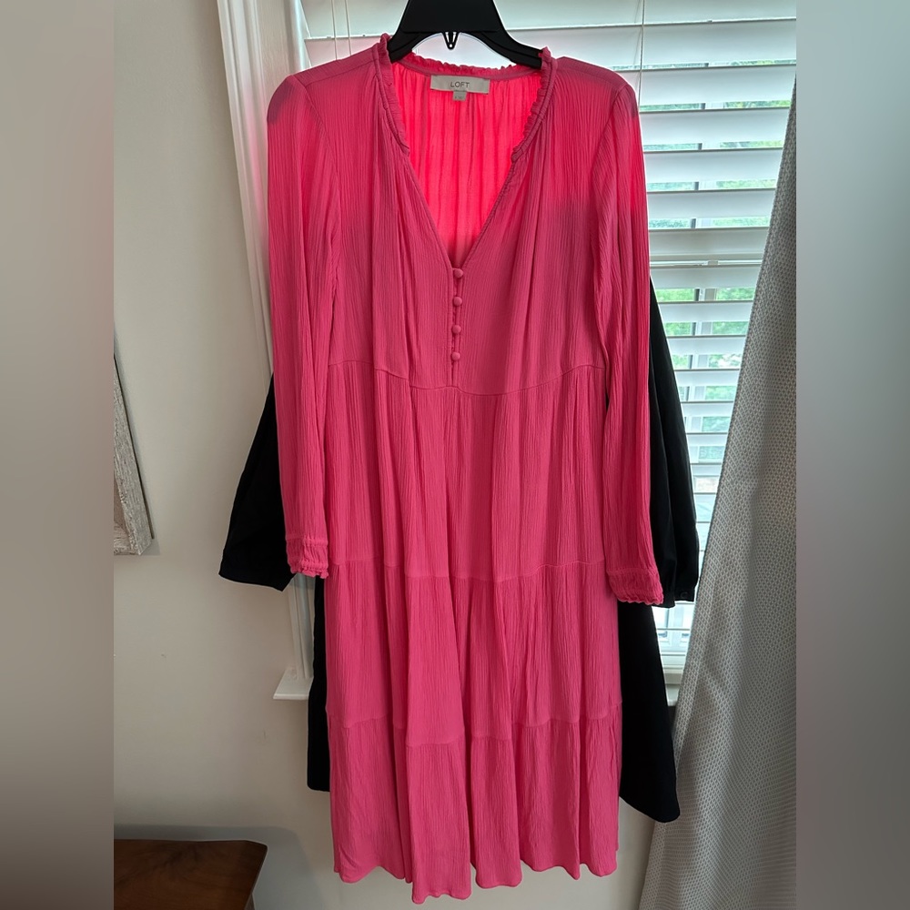 Loft pink maxi dress